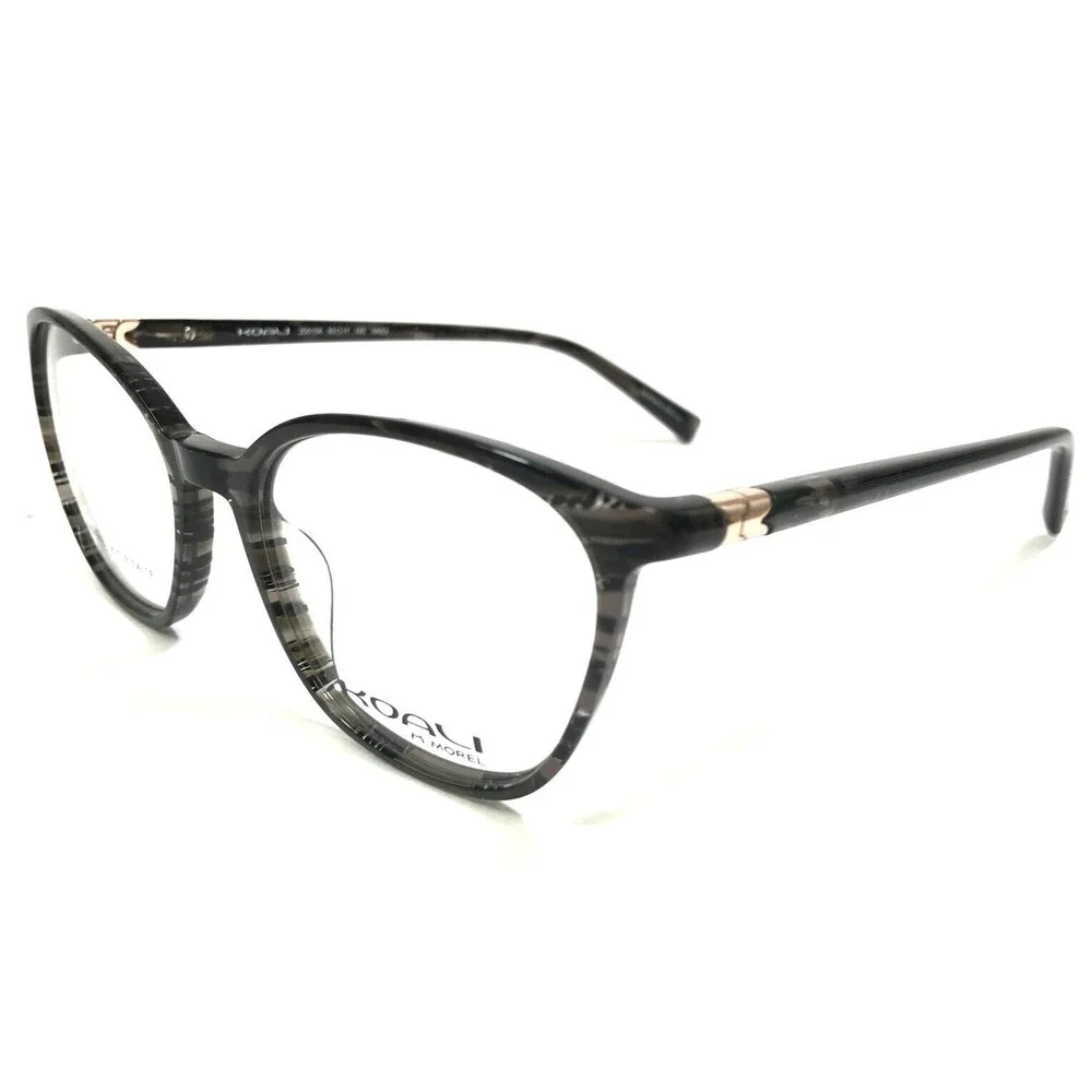 Morel Eyeglasses Frames KOALI 20015K NN03 Clear Black Gray Cat Eye 50-17-140
